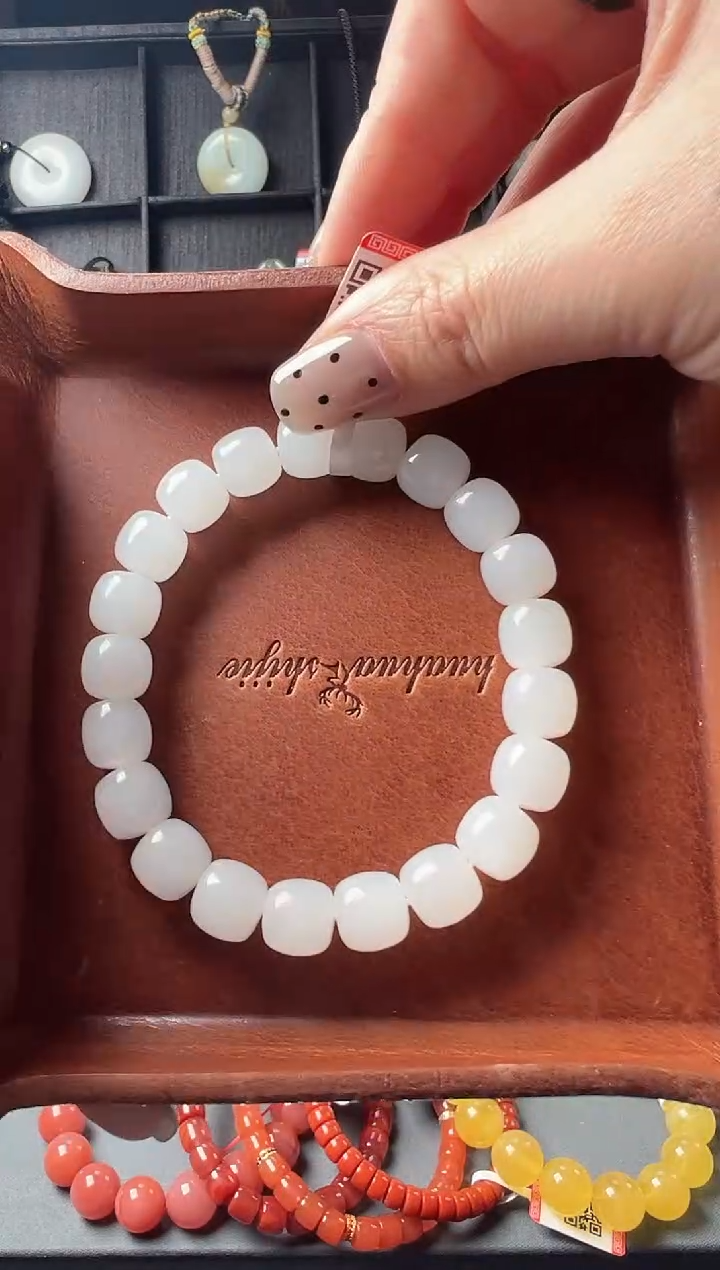 【闪购商品】和田玉手串未镶嵌白玉手串HBHT000238