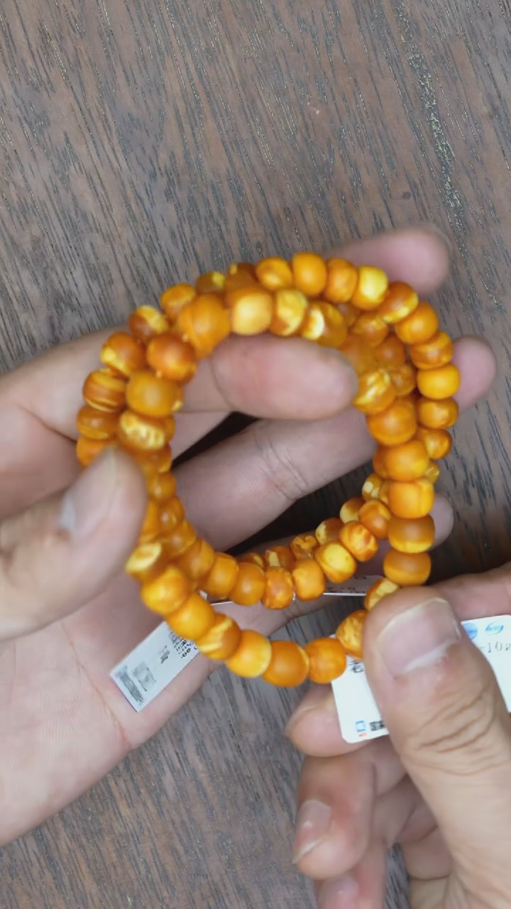 【闪购商品】琥珀裸石未镶嵌老花蜡橘皮老型手串多样性发其一