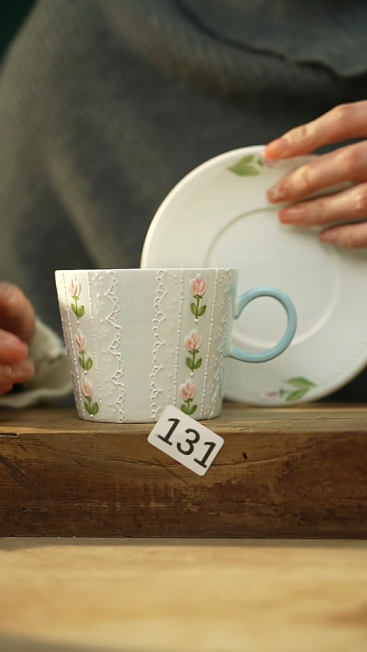 【闪购商品】瓷片新品！设计师款手绘/咖啡杯 喜喜