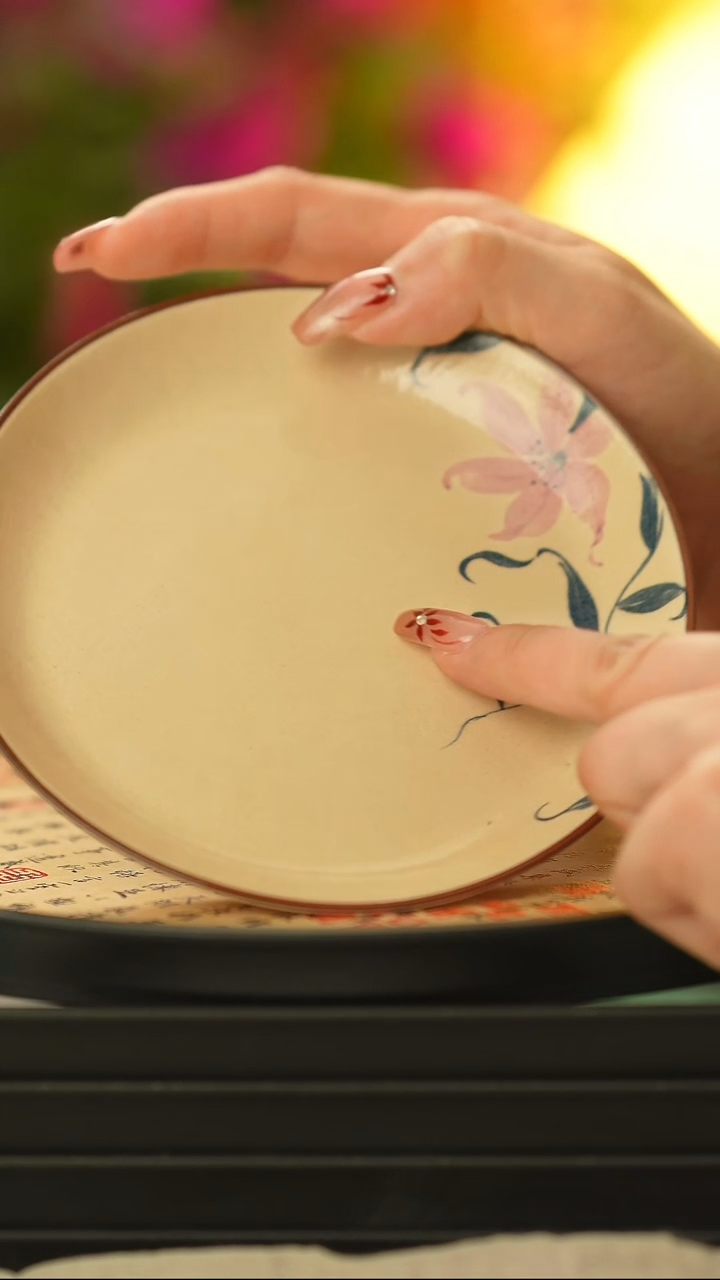 【闪购商品】壶承 米黄色 陶泥 手工手绘