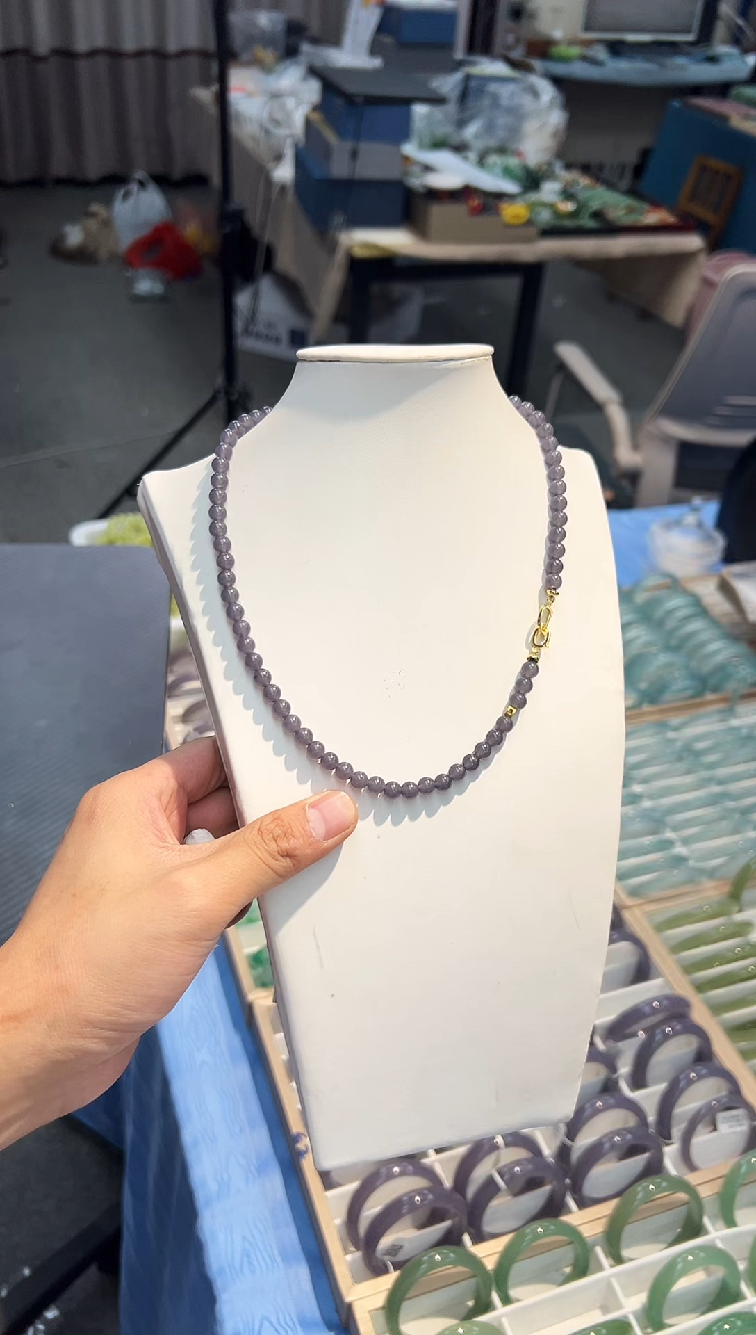 精美烟紫卡6毫米项链D子连