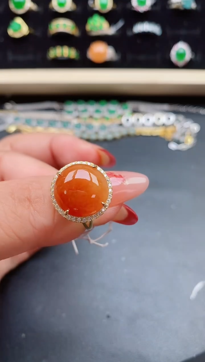 【闪购商品】翡翠戒指银S925镶嵌21321