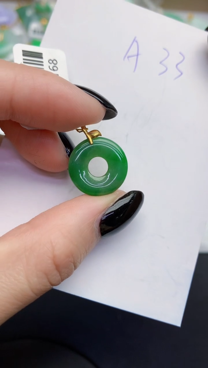 【闪购商品】翡翠颈饰18K金镶嵌000000000