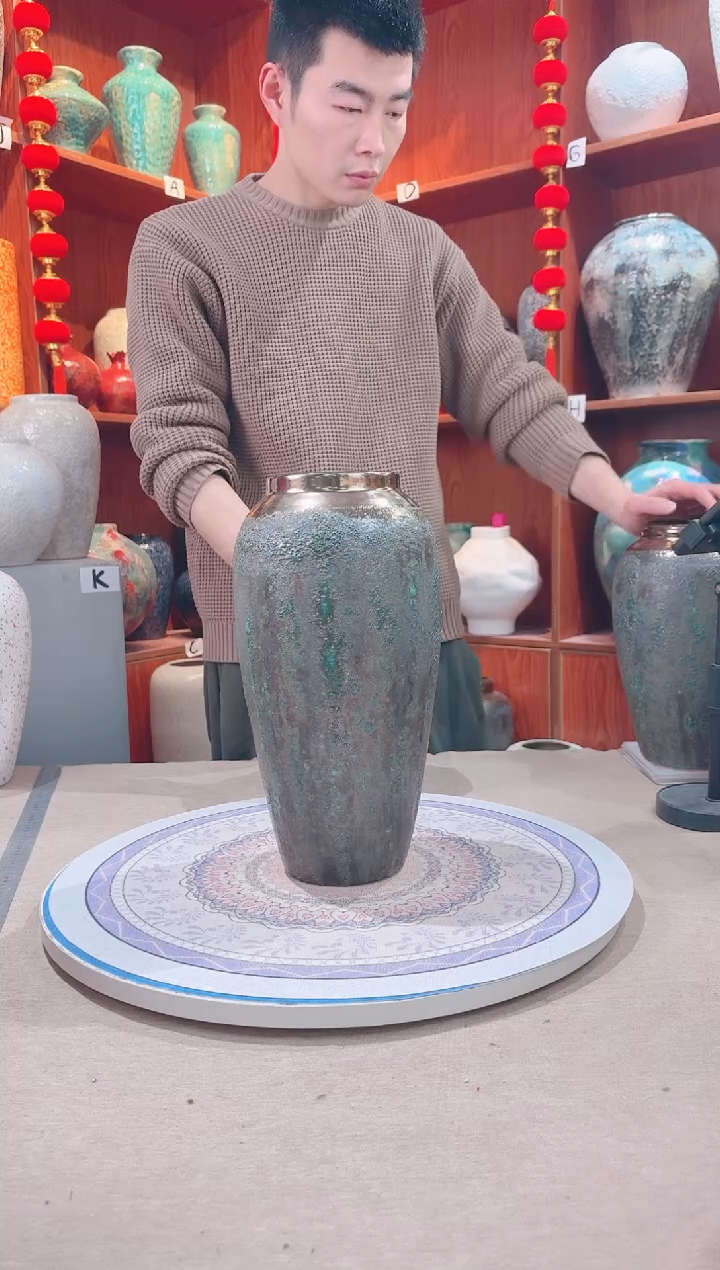 【闪购商品】瓶陶瓷花瓶 无花 青铜大号
