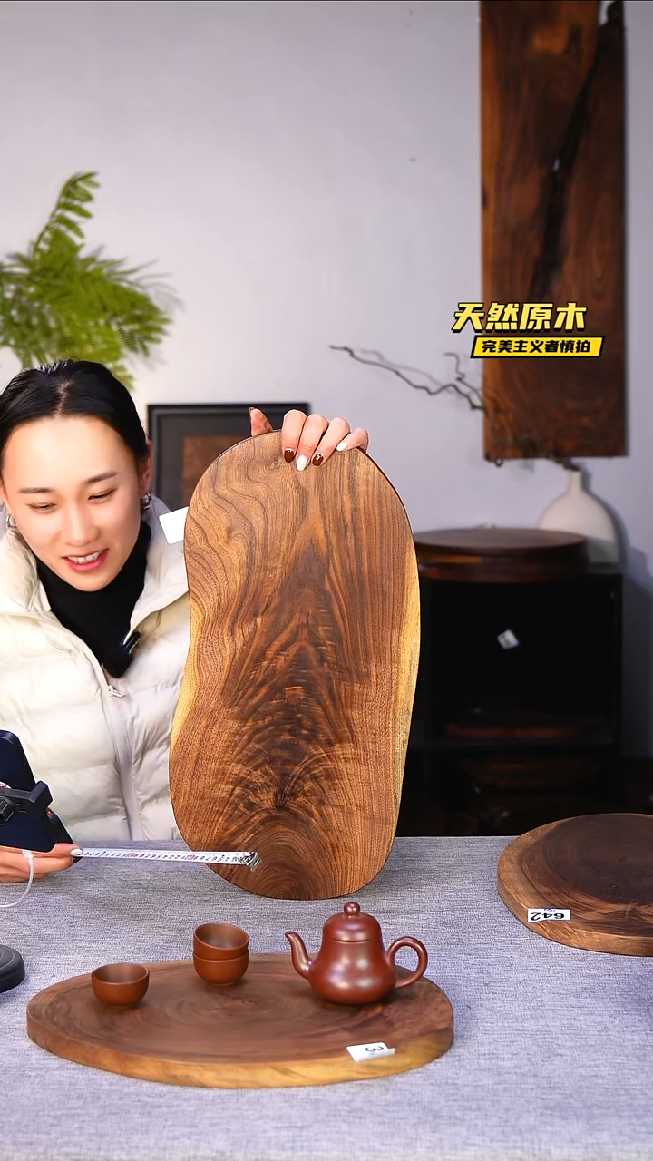 木北美黑胡桃原木.干裂疤结不属于商品质量问题完美主义者慎拍