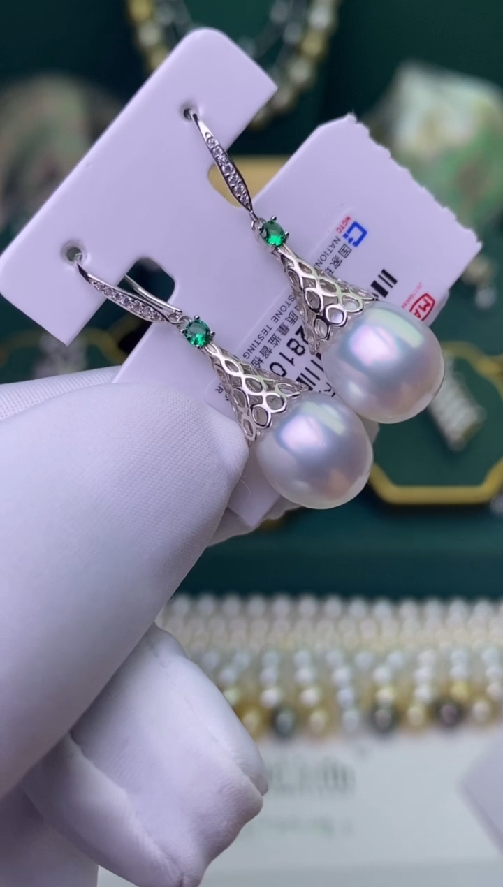 【闪购商品】海水珍珠耳饰银S925镶嵌10-11