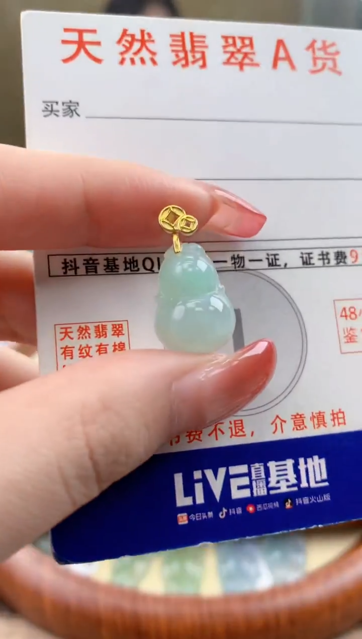 颈饰未镶嵌翡翠天然A货翡翠挂件