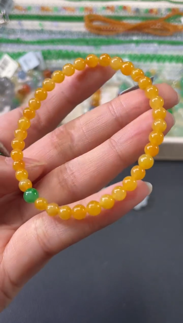 未镶嵌手串翡翠A37|5980