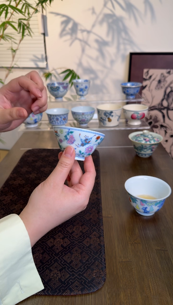 【闪购商品】景德镇手绘斗彩茶杯茶杯