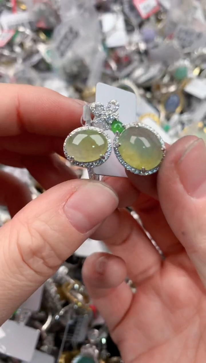 银S925镶嵌戒指翡翠12                  6