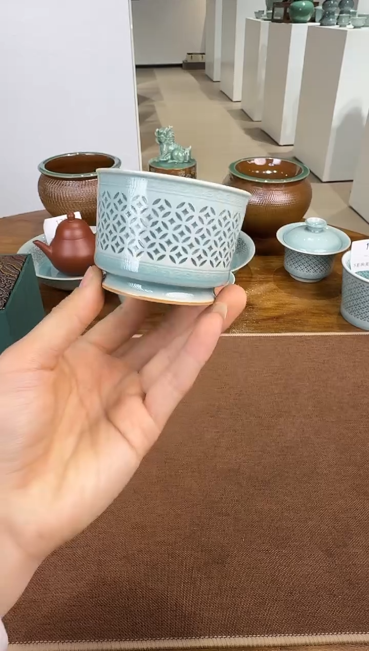 青瓷手工茶器包邮