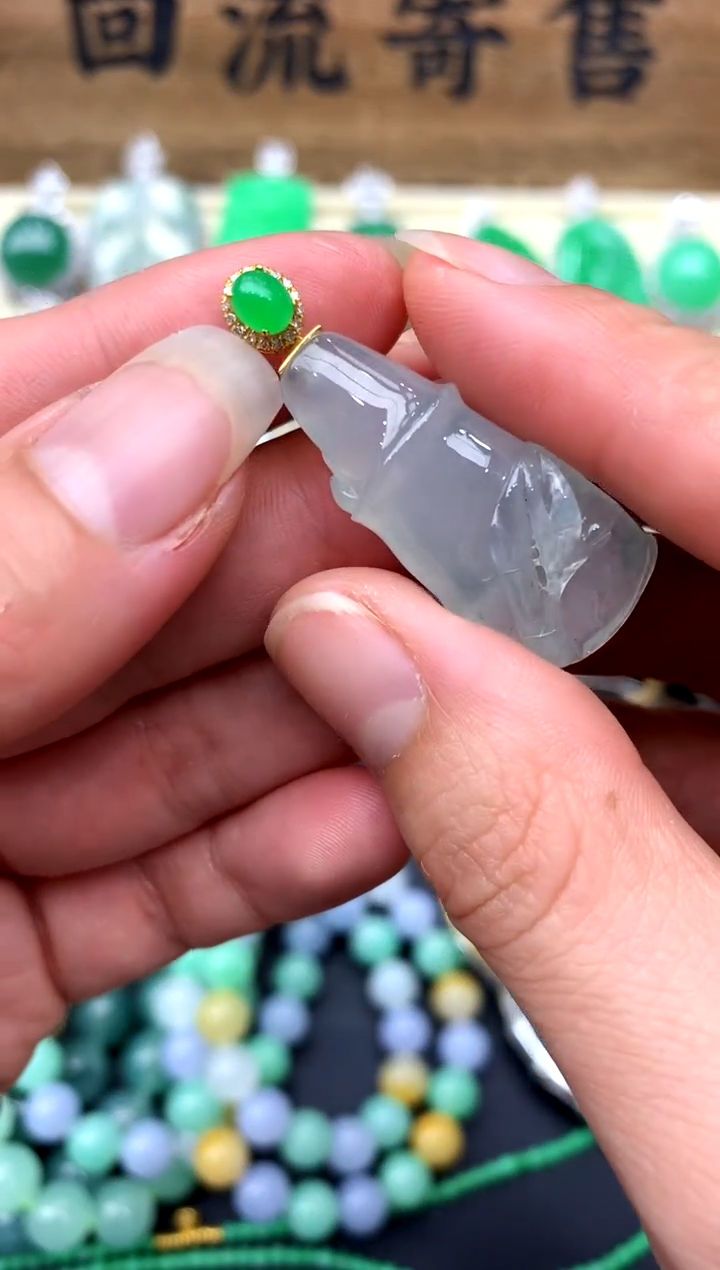 【闪购商品】翡翠颈饰18K金镶嵌151-中国好珍宝