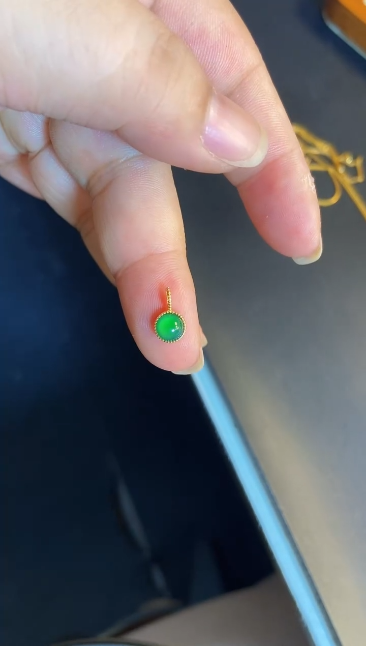 吊坠(不含链)银S925镶嵌翡翠1