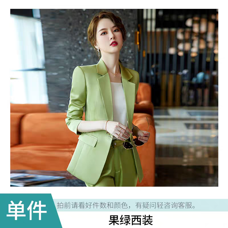 C区2230高级感醋酸女士春秋职业西装外套