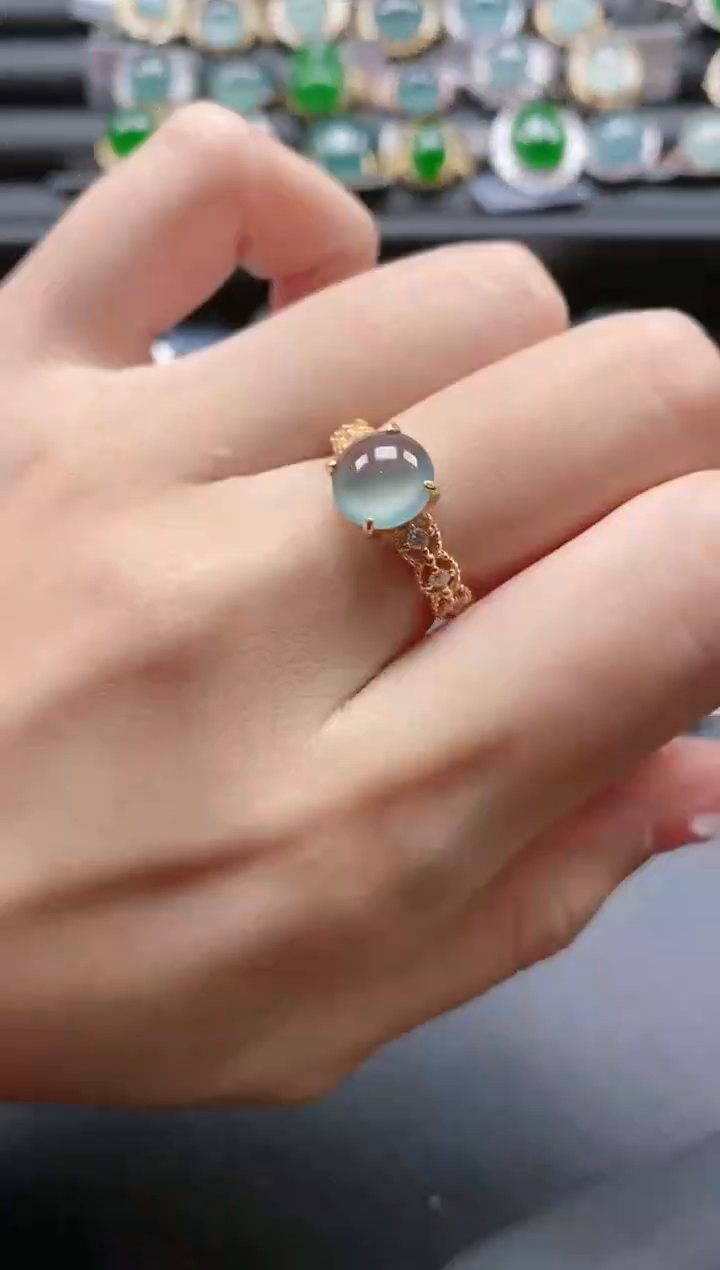 【闪购商品】翡翠戒指银S925镶嵌51151