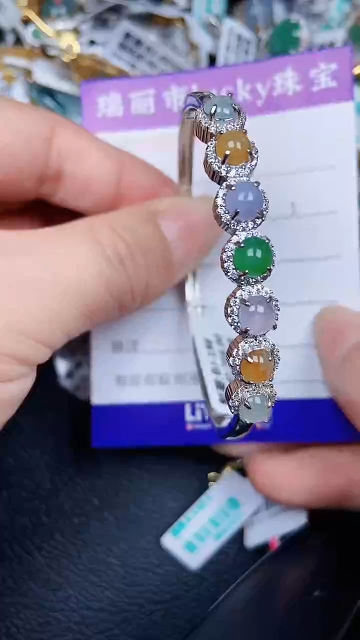 颈饰银S925镶嵌翡翠1753