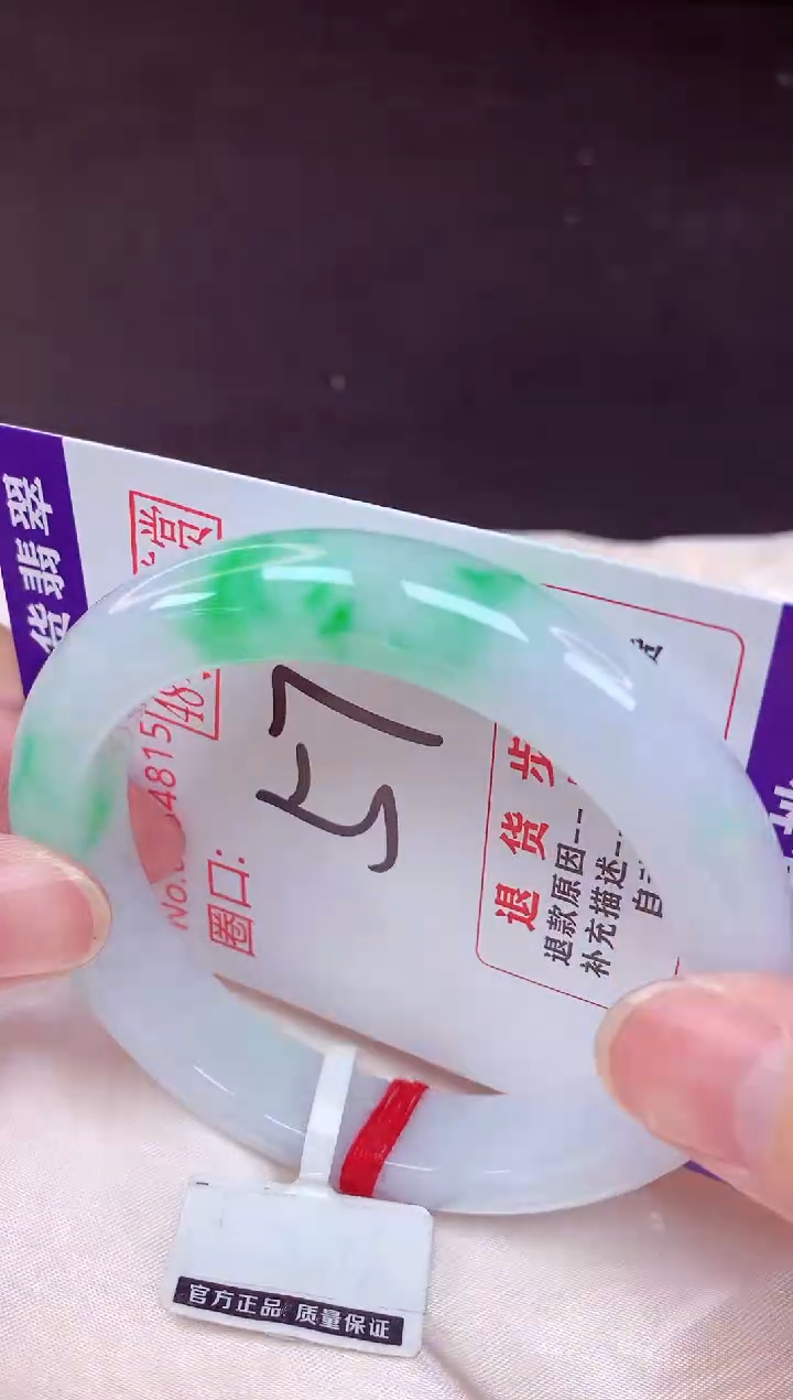 未镶嵌手镯翡翠57（48小时鉴赏期 ）