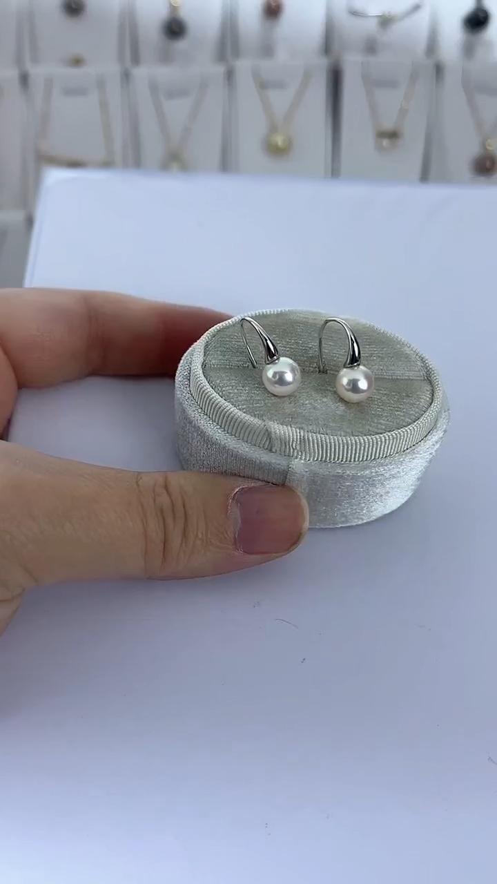 【闪购商品】淡水珍珠耳饰未镶嵌天然极光珍珠天女光耳钩毕业级