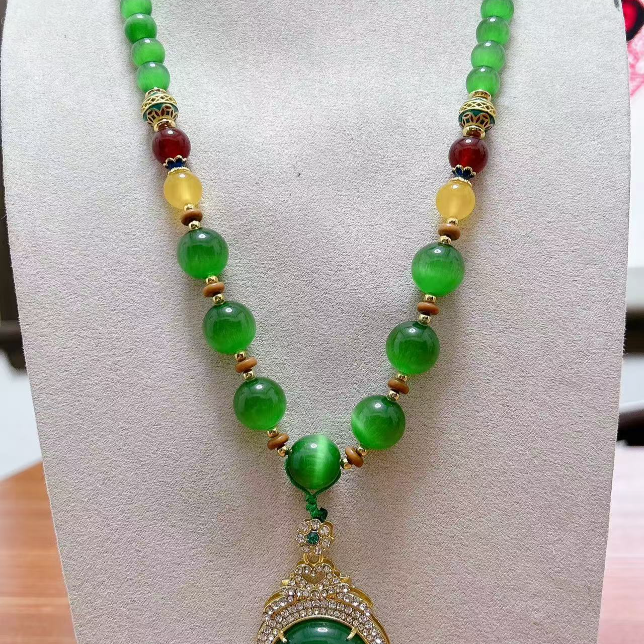 DIY猫绿色串珠 2.19律少PP