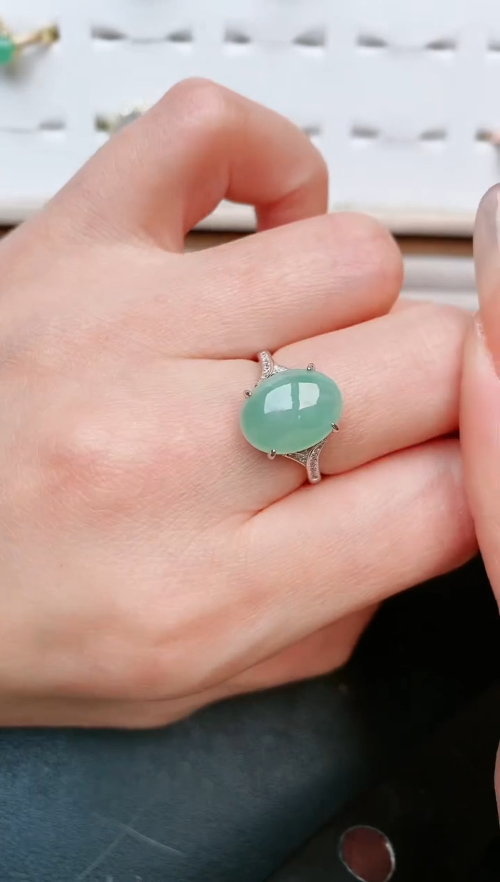 【闪购商品】翡翠戒指银S925镶嵌.....