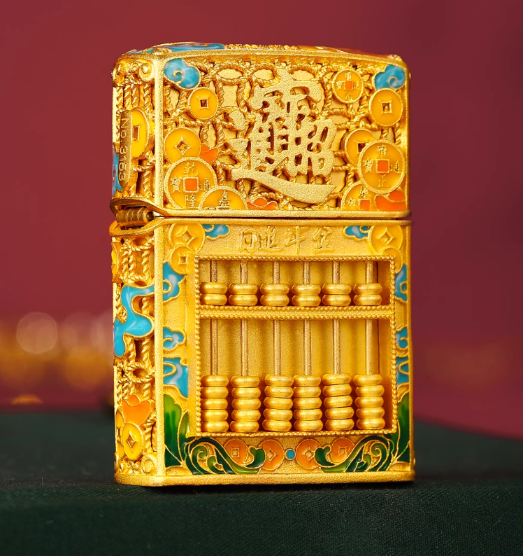 ZP打火机八方来财官方正版花丝夜光珐琅精致礼盒装节日送礼
