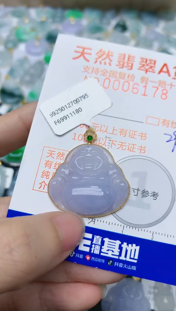 【闪购商品】翡翠颈饰18K金镶嵌天然翡翠A货    298