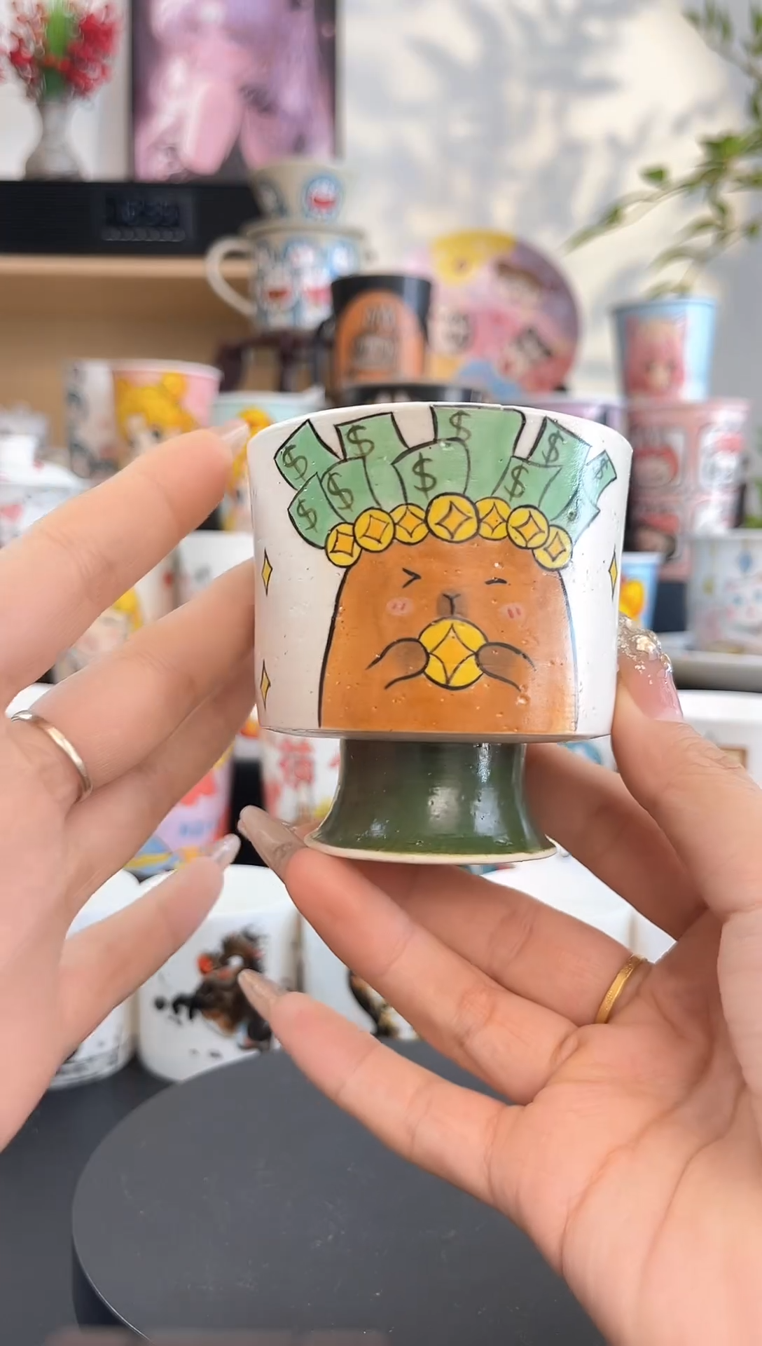 【闪购商品】摆件手工手绘陶瓷小杯杯