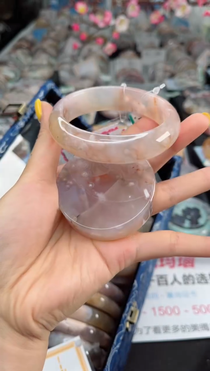 石英质玉未镶嵌手镯58圈口（赠送镯心）1751691