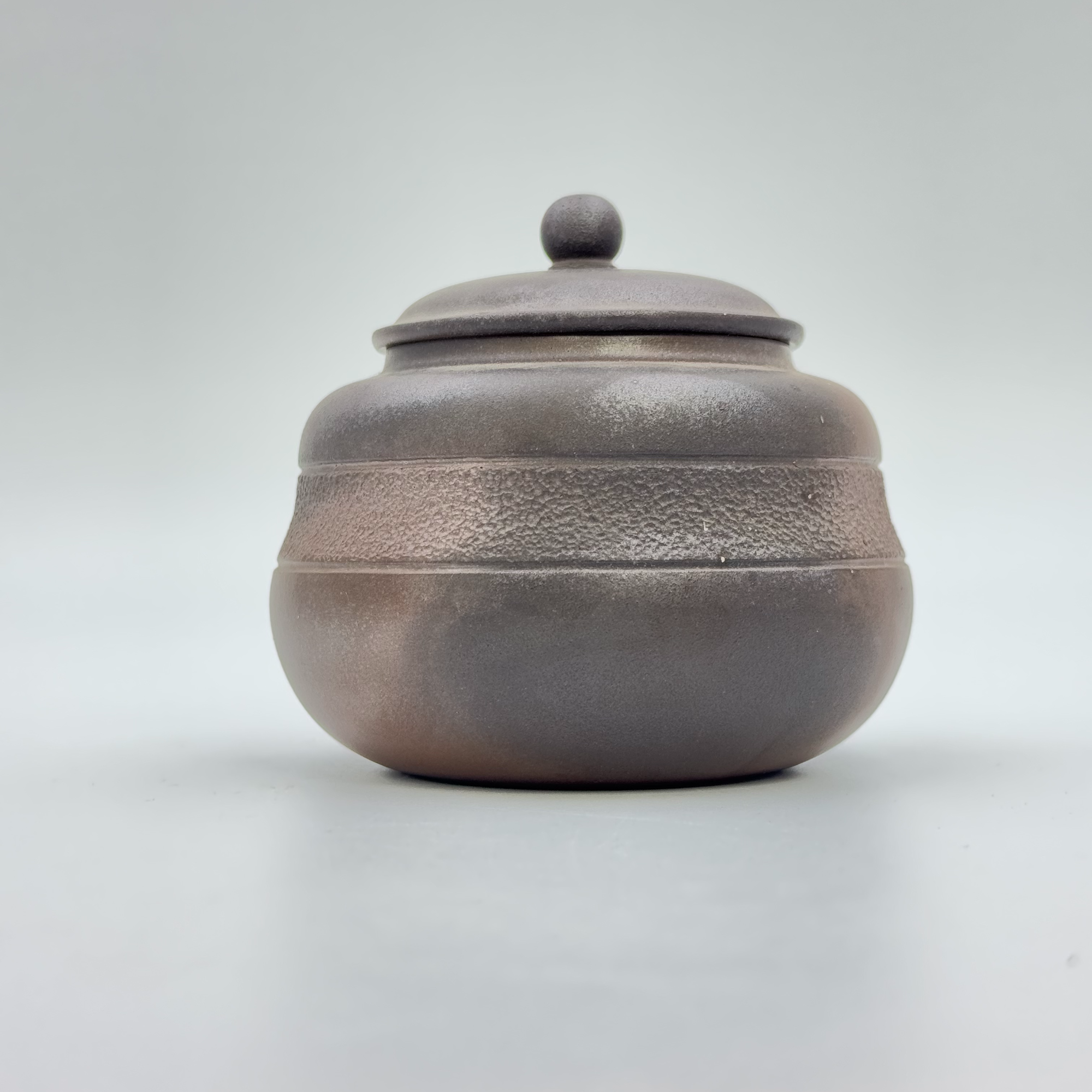 C0049龙窑柴烧手工茶叶罐中式