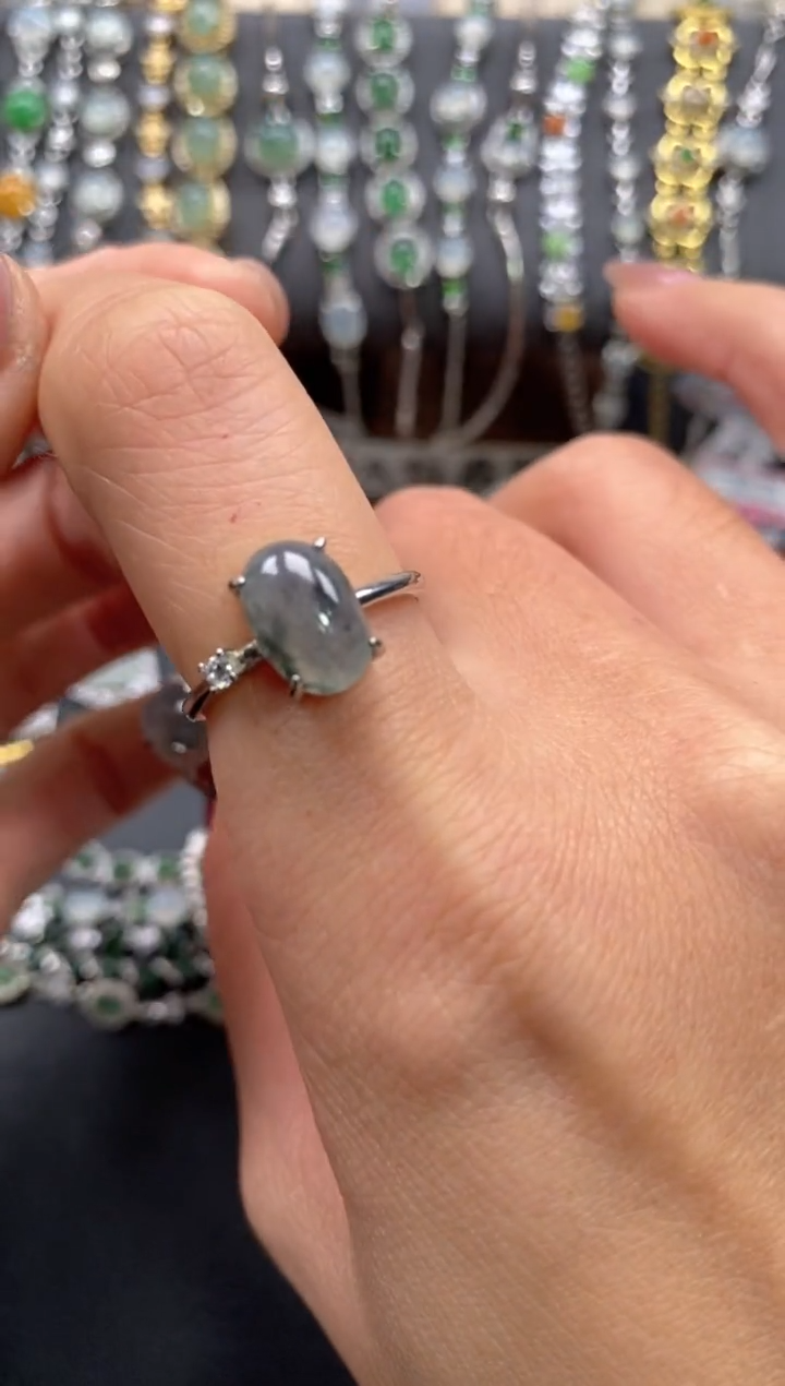 【闪购商品】翡翠戒指银S925镶嵌11111--1