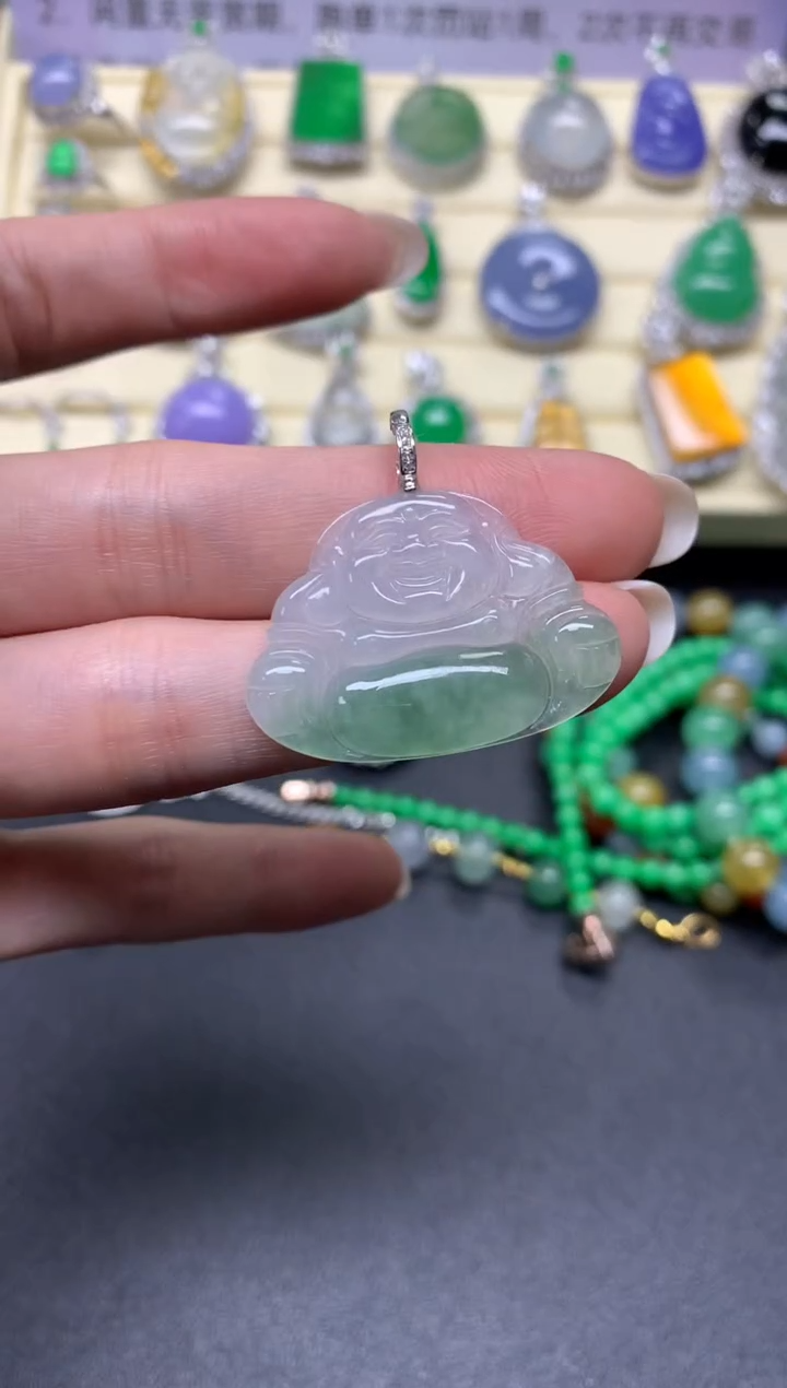 【闪购商品】翡翠吊坠(不含链)18K金镶嵌吊坠|1200+120