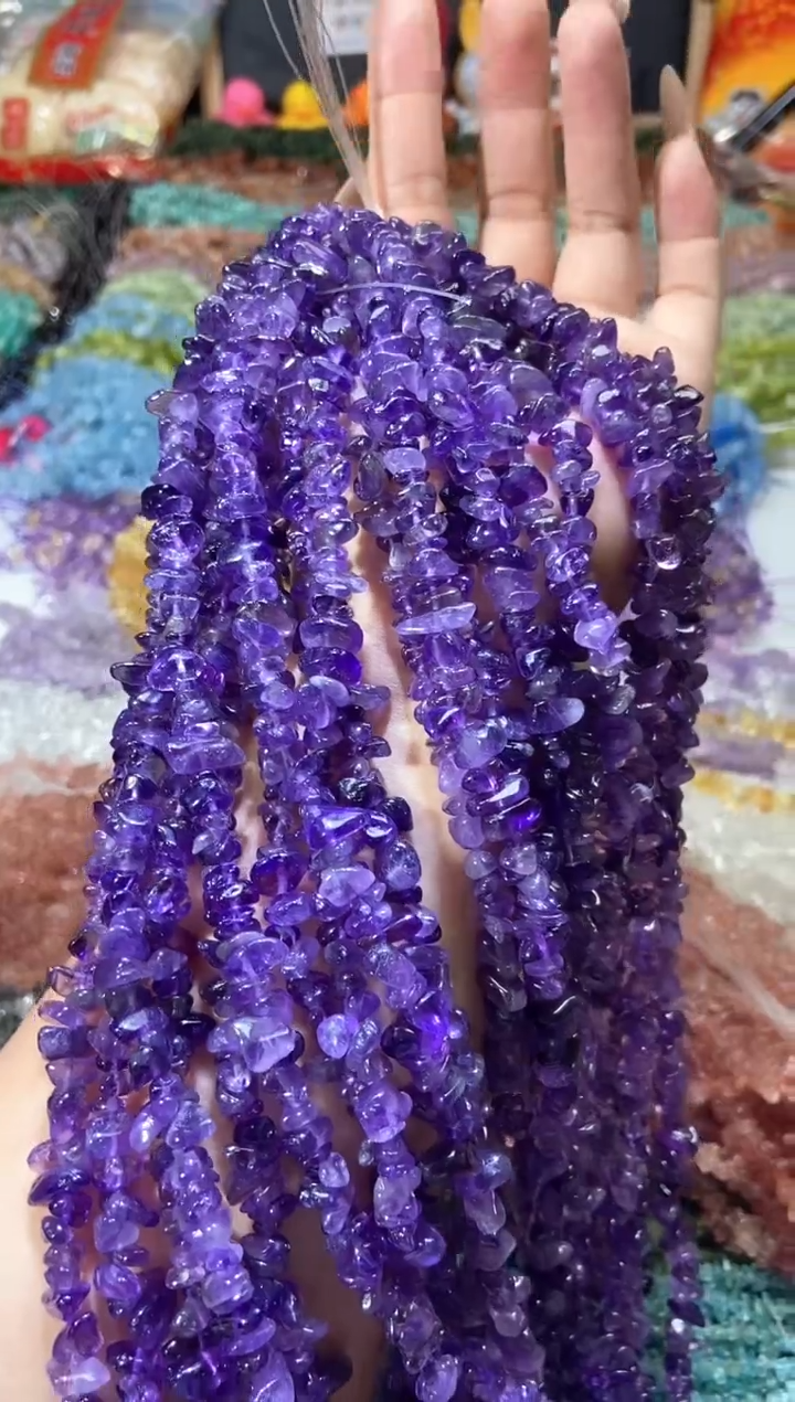 水晶珠宝半成品未镶嵌紫水晶