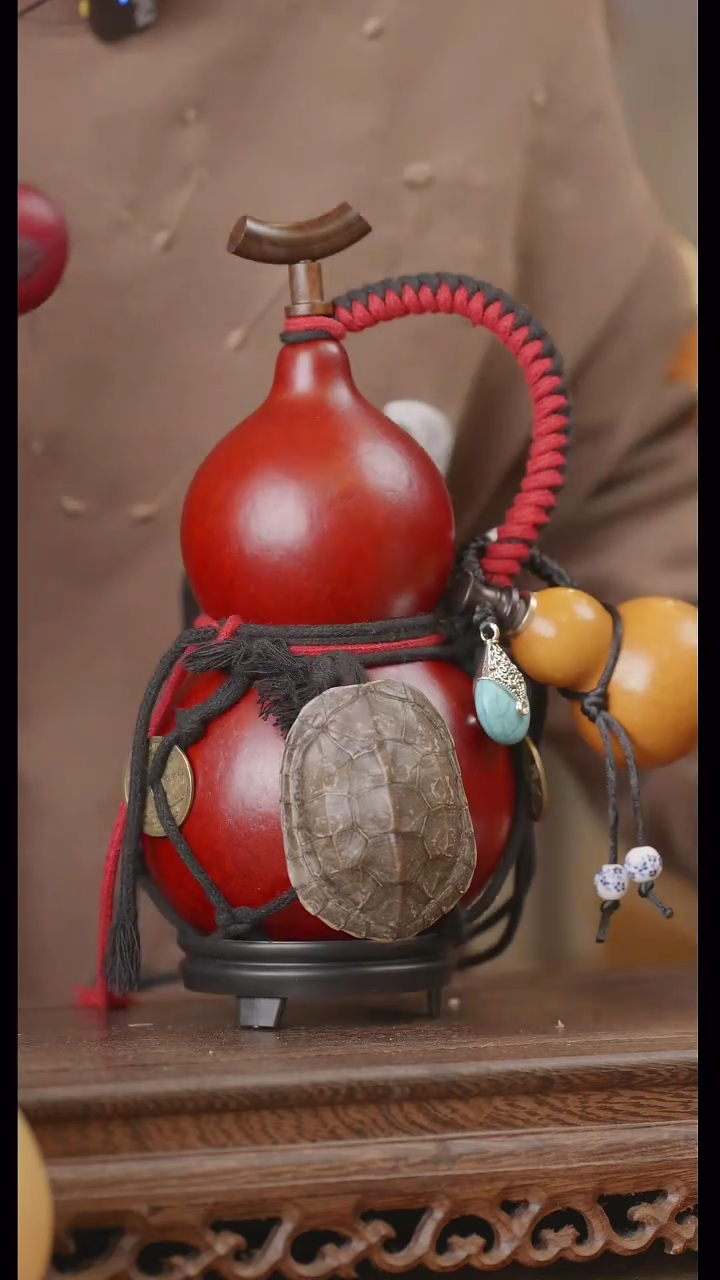 【闪购商品】197号精品天然大漆工艺防渗内胆酒葫芦~