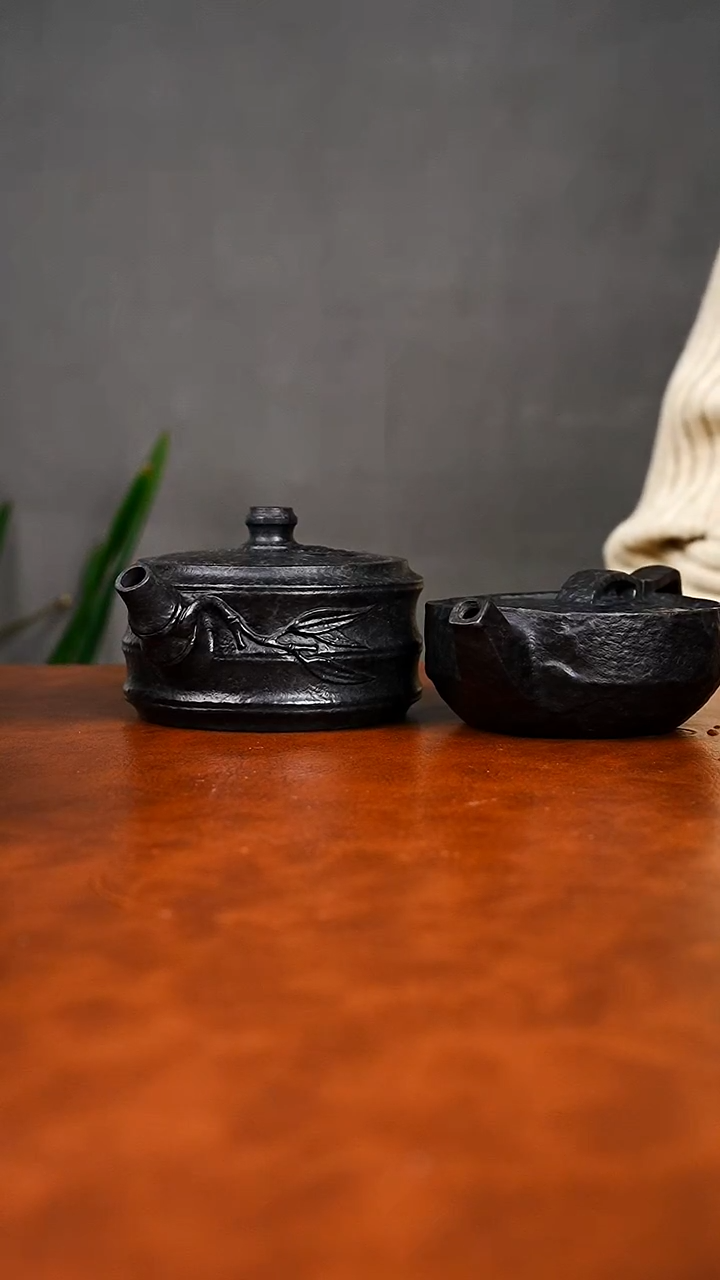 马****猫冰碛岩石头茶壶