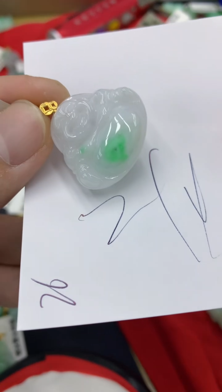 【闪购商品】翡翠颈饰18K金镶嵌号链接111111