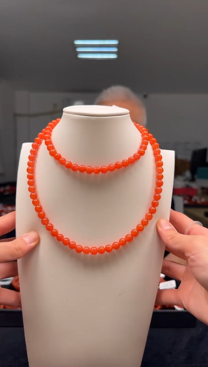 【闪购商品】南红玛瑙7mm保山珠链圆珠未镶嵌多样性发一件