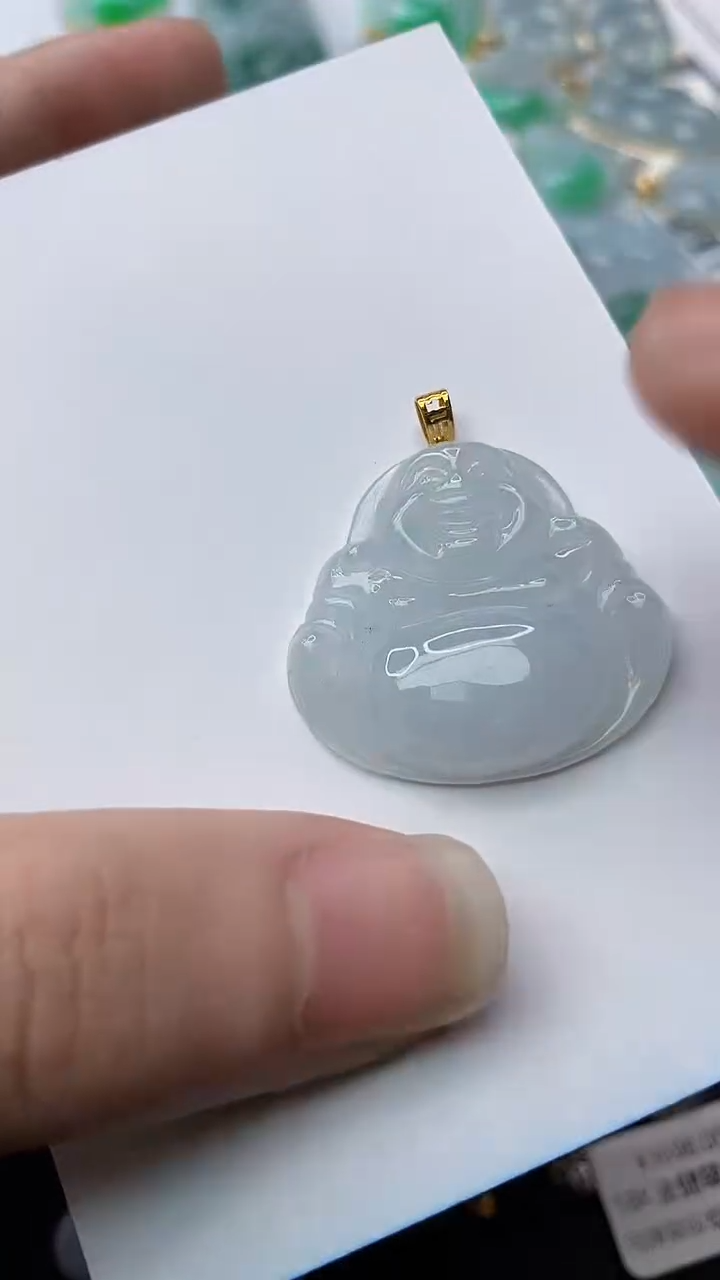 【闪购商品】翡翠颈饰18K金镶嵌72........