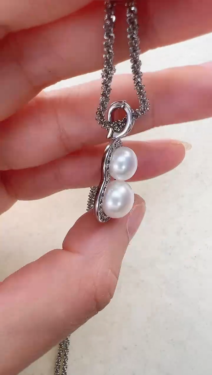 【闪购商品】淡水珍珠颈饰合金双珠葫芦