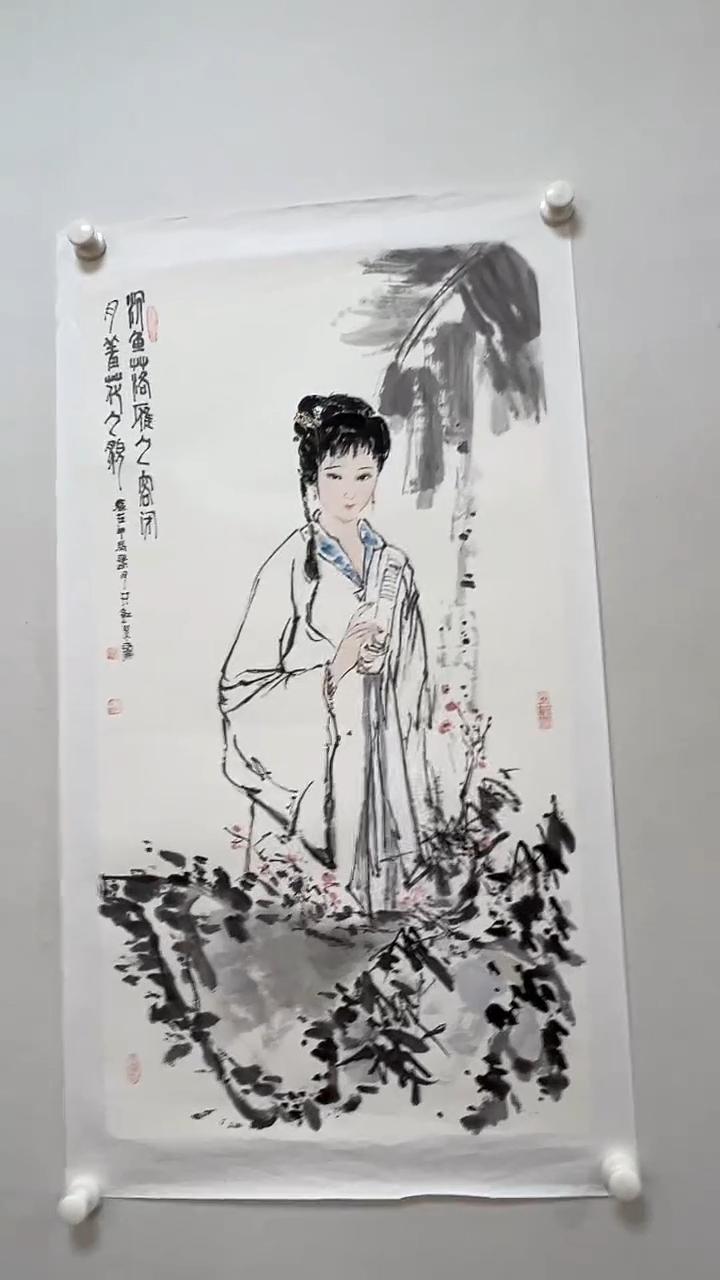 书法y只红梅老师4.5平尺人物