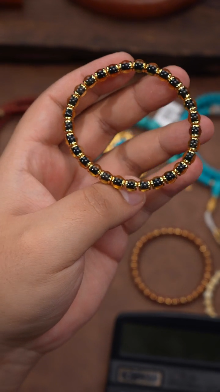 裸石蓝珀未镶嵌蓝珀手串