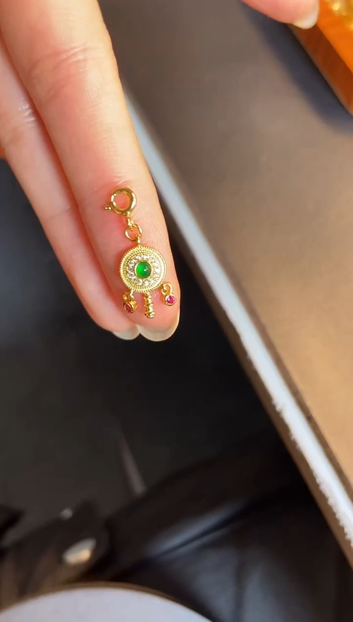 吊坠(不含链)银S925镶嵌翡翠1