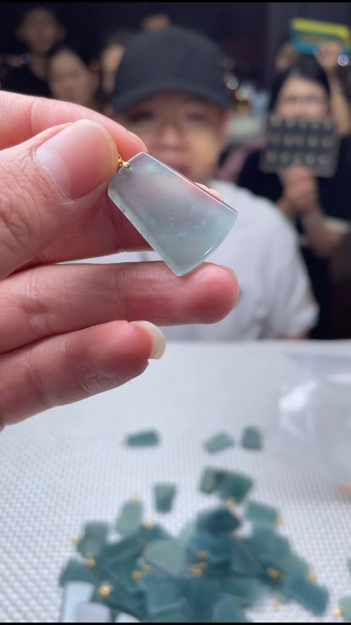 定制翡翠18K金镶嵌38908T14-3N06--多样性/发一件-D