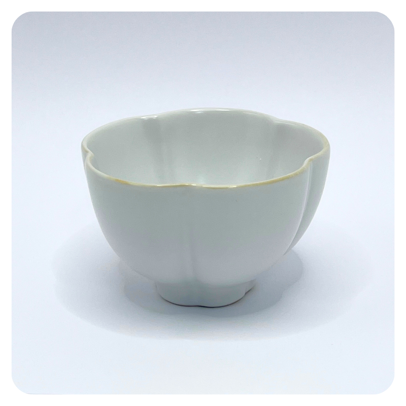 开片.月白色桃花杯 |陶瓷汝窑杯子茶具中式简约120cc 微瑕 