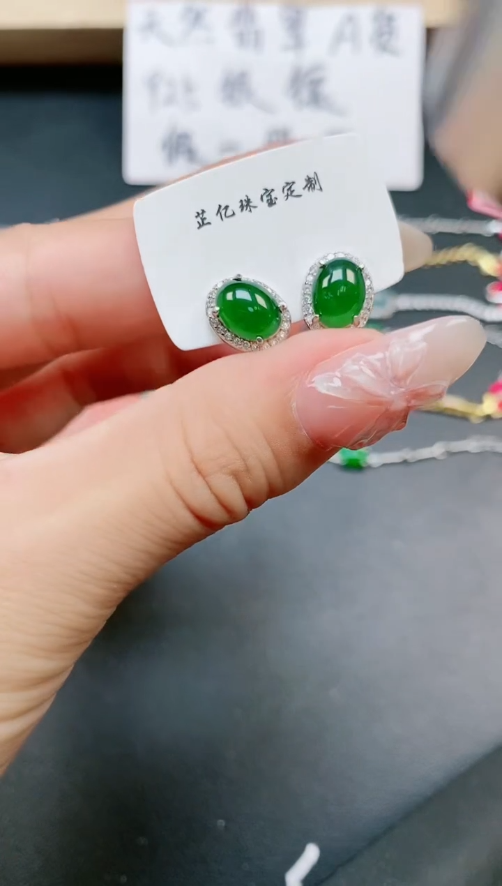 翡翠戒指银S925镶嵌11111