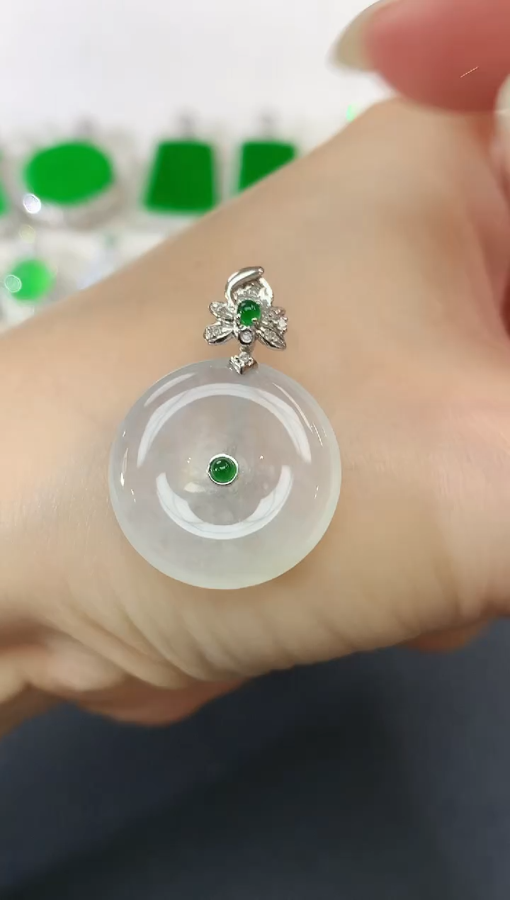 吊坠(不含链)18K金镶嵌翡翠18|2800