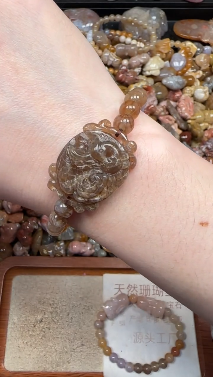 颈饰未镶嵌硅化珊瑚（珊瑚玉）205