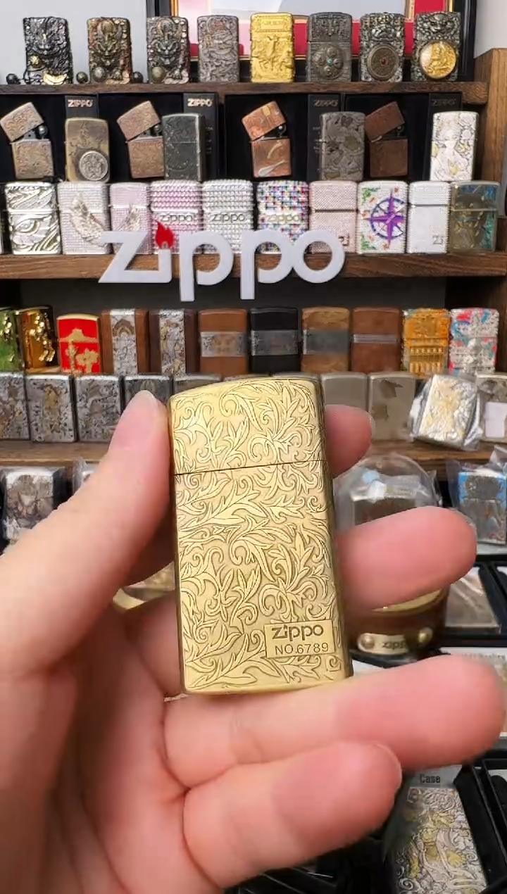 Zippo打火机纯铜纤巧盔甲唐草
