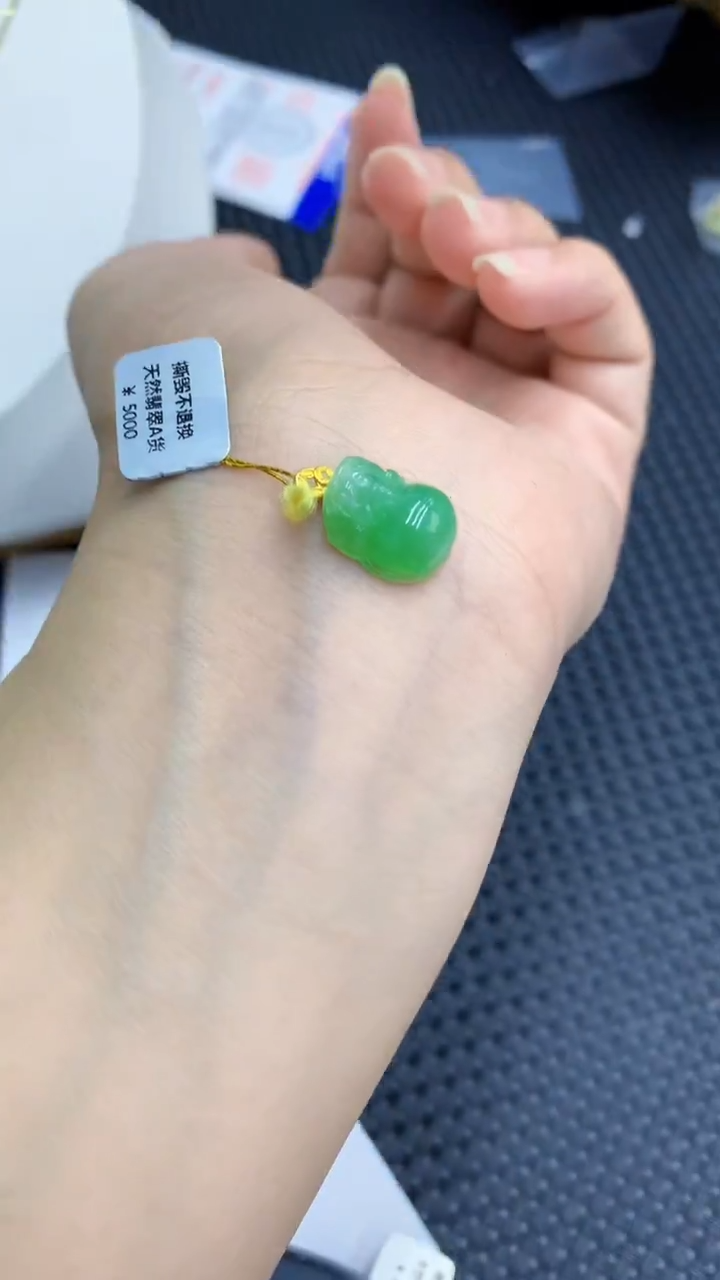 【闪购商品】翡翠颈饰18K金镶嵌            8