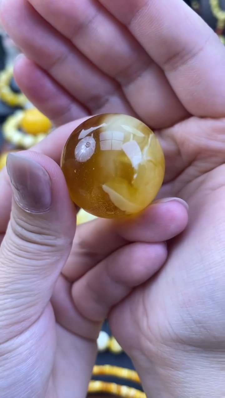 未镶嵌琥珀裸石蜜蜡.6/卡29mm