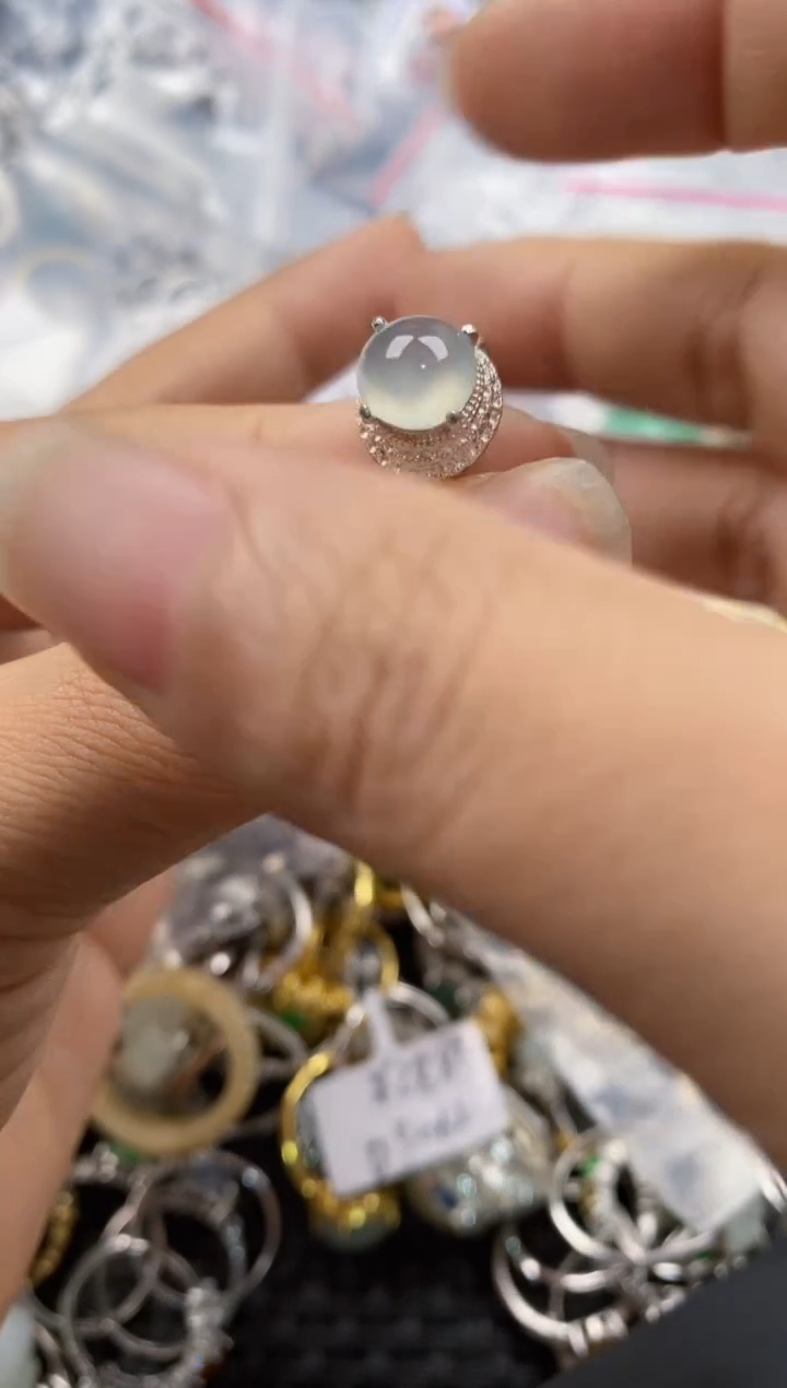 未镶嵌戒指翡翠555---7